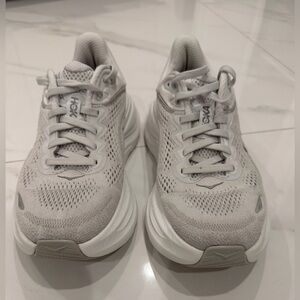 Hoka Light Gray Running Shoes